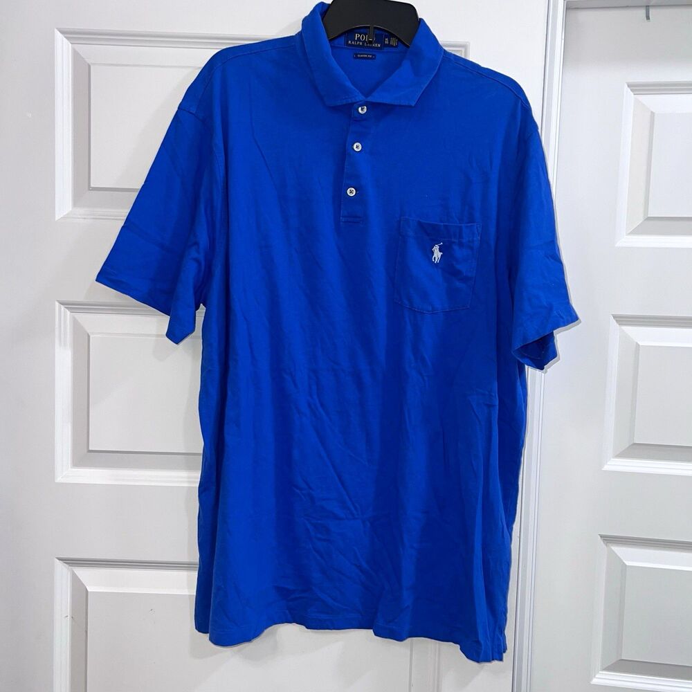 Polo Ralph Lauren Classic Fit Polo Shirt Men’s XL Blue Short Sleeve Pocket